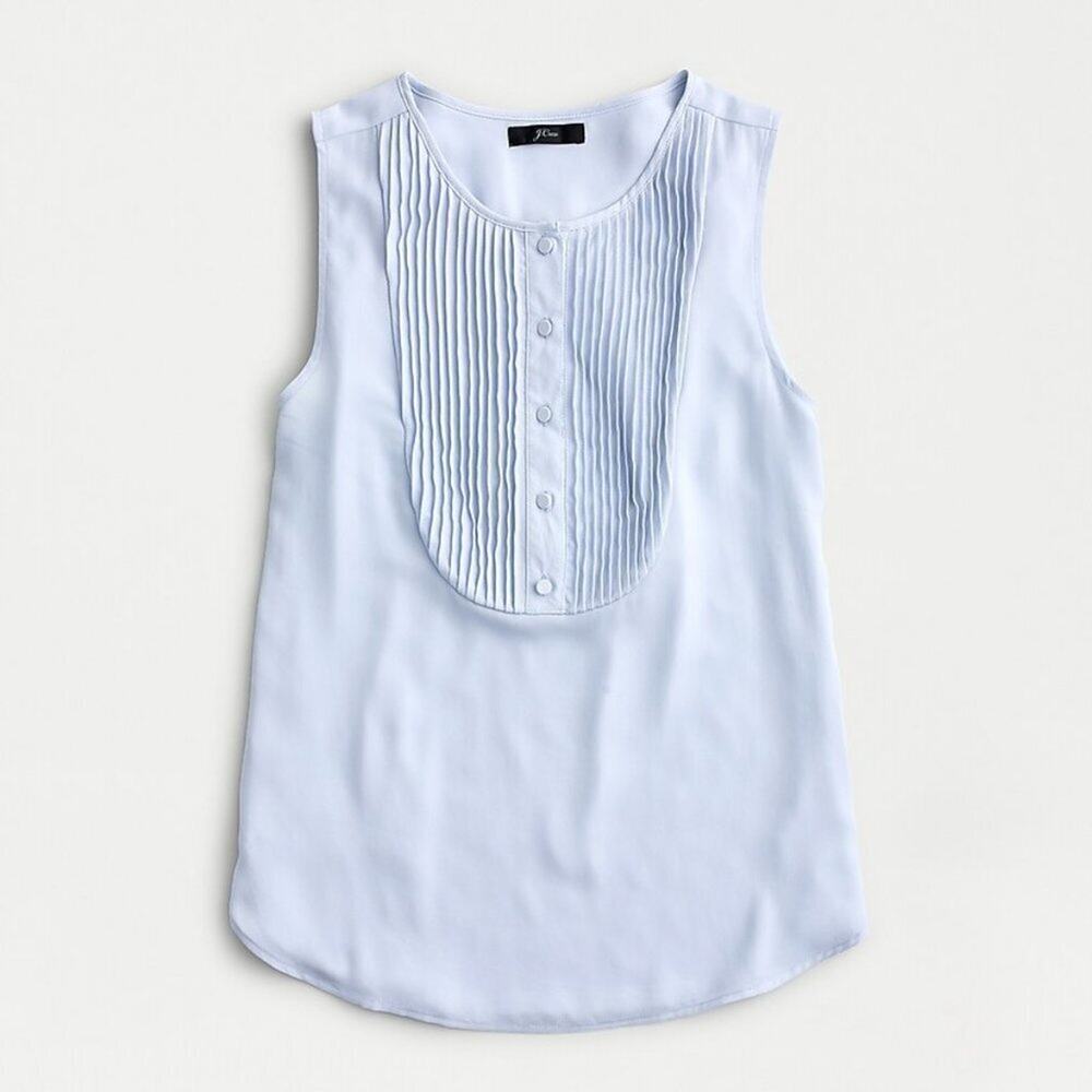 J. Crew Drapey Sleeveless Tuxedo Top Size XXS